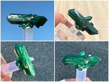 RARE, large doubly terminated DIOPTASE crystal from KAOKOVELD PLATEAU, NAMIBIA picture