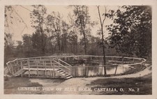 RPPC Castalia Blue Hole Lorain Ohio Artesian Spring Photo Vtg Postcard 42A picture
