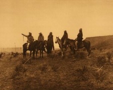 Set of 9 - 8 x 10  Photos Old West Native American Apache Indians On War Path picture
