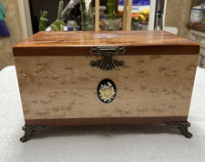 Wooden Keepsake Box Handmade in Birdseye Maple and Mahogany makes a great. gift picture