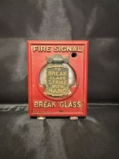 Antique Holtzer Cabot Boston Break Glass Fire Signal Station Box Matching # 9938 picture