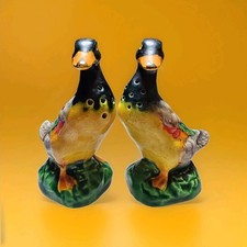 Beautiful Vintage Hand Painted Duck Salt & Pepper Shakers From Japan picture