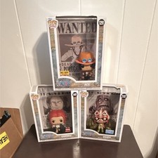 Funko Pop Animation One Piece Wanted Lot Ace #1291 Shanks #1401 Usopp #2107 picture