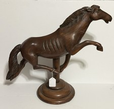 Vintage Wooden Handcrafted Horse Large Heavy 12LB +  2Ft High 28