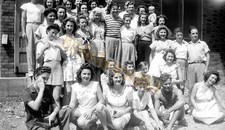Vtg 116 B&W Negative Large Group Photo Men Women Swimwear Fashion 1940s N-2352 picture