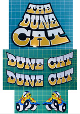 Front, upper side, and lower side decal set for 1970's Muskin Dune Cat picture