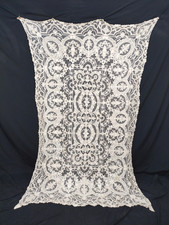 vintage linen lace tablecloth Hand Made Lace Linen Tablecloth picture