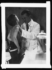 Photo:1920s Doctor Examining Boy Medical Portrait B&W Photo picture