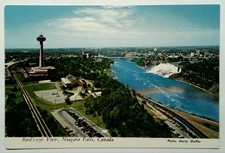 Vintage Niagara Falls Canada Bird's-Eye View Photochrome Postcard picture
