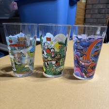 2024 McDonalds Collector Plastic Glasses Lot of 3 picture