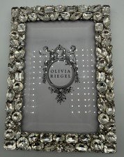 Olivia Riegel ROXY Crystal 4x6 Picture Frame Overall Size 5x7 Jewels Silver Back picture