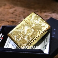 Zippo Armor Case Arabesque 5 Sided Gold Plating Lighter King II Japan picture