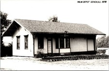 Genoa, IL Illinois Postcard Railroad Train Station Depot RR Tracks picture