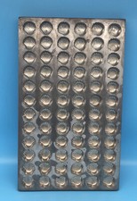Vtg Antique HEAVY Metal Industrial Candy Chocolate Bon-Bon Shell Mold 72 Slots picture