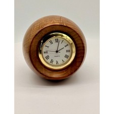 Handcrafted MCM wooden egg quartz clock picture