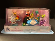 Disney Store Authentic Alice In Wonderland 6 pc. Figurine EXTREMELY Hard To Find picture