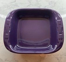 Longaberger USA Pottery Woven Tradition Purple Square Baking Dish 11x9” picture