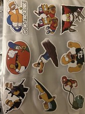 Simpsons Sticker Lot 9 Homer Bart Marge Krusty Baseball Street Art Parody picture
