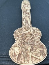 Vtg El Gaucho Martín Fierro Arbio Argentina Composite Detailed 3D Guitar Plaque picture