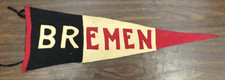 VTG. 1930s BREMEN PENNANT BANNER 24
