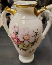 Lovely Vintage Handcrafted Japanese Norcrest Fine China Vase October Cosmos E-26 picture