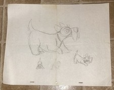 Disney Lady And The Tramp Jock The Dog Rough Animation Drawing Hal King picture