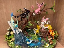 IN USA Eeveelution Family Painted Figure Statue PVC Collectible Oversize Model picture