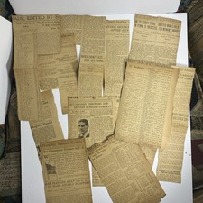 Newspaper Clippings Circa 1917 Lot Of 12 W/ Advertisements, News & Tidbits picture