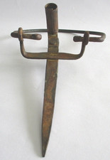 ANTIQUE STICKING TOMMY CANDLE HOLDER WITH HANDLE 1900s picture