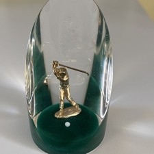 Vintage Canada Lucite Acrylic Golfer Sculpture Paperweight  picture