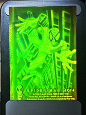 1994 Fleer Spider-Man Hologram #4 of 4 First Edition Vivid Green Stunning Front picture