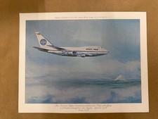 1977 Pan Am Clipper Constitution Boeing 747SP Print John T McCoy Tokyo LAX picture