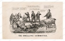 1868 Impeachment Political Cartoon Dead Horse Radicals Standard Postcard picture