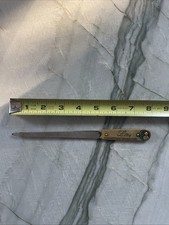 Vintage Brass Lilly Pharmaceutical Advertising Nail File Florence Nightingale 8” picture