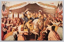 Washington's Reception Trenton NJ 1789 Postcard 1982 Bicentennial picture