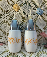 ✨RARE✨ Gemco 1970s mustard & ketchup dispensers in Butterfly Gold picture