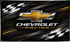 Chevrolet Racing Black Flag 3x5 ft Banner Garage Wall Banner NEW USA SELLER picture
