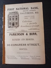 1891 print ad FIRST NATIONAL BANK Baltimore Maryland South Street John Hall  Prz picture