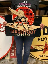 Vintage Style Metal Sign Tanglefoot Fly Paper 17x14 Made in USA picture