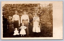 K60/ Interesting RPPC Postcard c1910 Family Child Toy Scary Doll Chair 458 picture