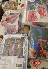 5 Sewing/Knit Kits For Weekender Bag,Snowman Kit,  Socks & Mini Blanket,Slippers picture