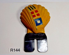 SCARCE 1933 SHELL GRP GROUP GASOLINE LICENCE PLATE TOPPER PAINTED METAL SIGN picture