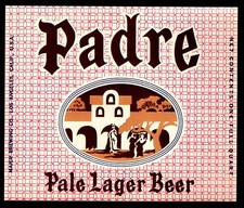 Padre Pale Lager Beer Bottle Label Lot of 4 picture
