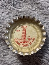 Vintage Italy Leaning Tower of Pisa Lined Coke Soda Bottle Cap: SC Tax Stamp picture