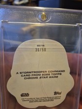 2026 Topps Chrome Star Wars Stormtrooper Command Helmet Gold /50 Card #SC picture
