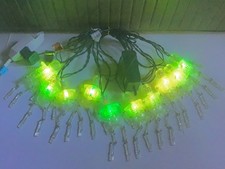 SEE VIDEO Vintage Neon Green String Skeleton Twinkling Lights Complete & Working picture