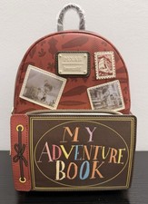 Loungefly Disney Up My Adventure Book Mini Backpack Red Brown picture