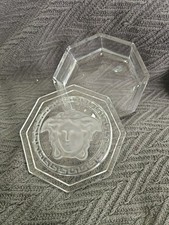 Versace Rosenthal Medusa Lumiere Crystal Glass Jewelry Container picture