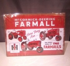 McCormick - Deering, The Whole Family Of 1940 Farmalls, Tin Metal Sign.  12