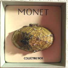 Monet Keepsake Trinket Box “Spider On Web” NIB picture